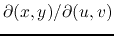 $\partial(x,y)/\partial(u,v)$